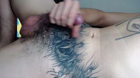 intense masturbation until i cum on my belly