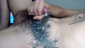 intense masturbation until i cum on my belly