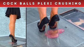 Crushing Your Cock & Balls Until They Pop Under My Plexi & Steel Heeled Platforms (247) - Split Cam 2 - Extreme Trample Trampling Crush Foot Shoe