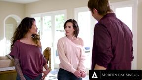 MODERN-DAY SINS - Lesbian Arabelle Raphael’s Secret Affair With GF Casey Calvert & Her Ex - PART 1