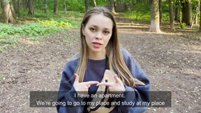 Helping a classmate slut out with anatomy exam by fucking her hard