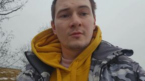 A Bit Risky Peeing - POV Outdoor Male Pee During a Nature Walk