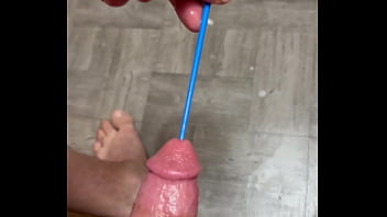 Sounding my big cock