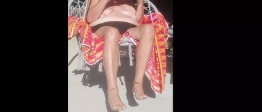 Filmed my girlfriends big tits while she plays on the swing