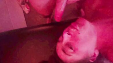 Milf deepthroats big cock raw slave training gagging hard