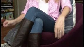 BROWN BOOT AND SOCK SNIFFING