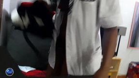 the broken arm patient get his balls dry by big ass sexy nurse