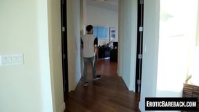 Markie mounts Johnny for rough behind pounding