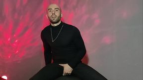 Hairy Gothic Man Jerking Off in the Red Dark Room - Louis Ferdinando