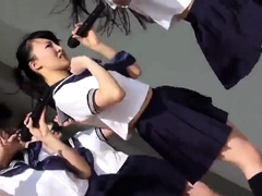 Cute Japanese Students Dance