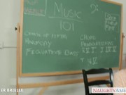 Blonde teacher Summer Brielle fuck in classroom