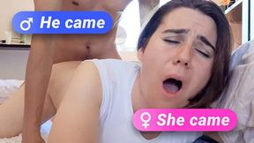 First Time Amateur Spanish Couple's Porn Debut | Mutual Orgasm