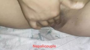 Naughty&#x1F608; Nepali nymphette nails own naughty&#x1F608; muffin at home