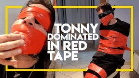 Tonny Tape dominated by an intruder (1080p) Gay Bondage - Gay Domination - Tape Bondage - Handgag - Suit and tie - Bandana - BDSM