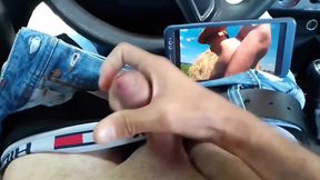 Almost get cought by my BOSS while I was jerking off in a car!! POV