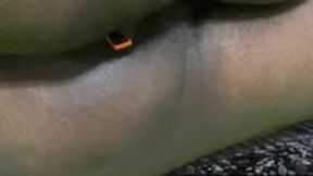size comparsion -  Giantess MXDominion rests on a tiny city, giantess special effects, assfetish, female domination  1080 smaller