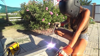 DIY Floating Table 3.1 - Welding 4k HD Teaser 1 - downblouse and nip slip (Music)