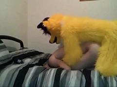 Skinny Twink Fucked By Mascot