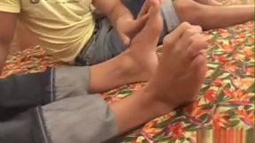 MALE FEET TICKLING MASSAGED