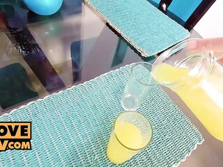 Solange Sun is a lustful knob sucking gal on your date night