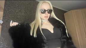Worship my mew black fur coat, loser