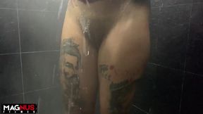 my friend and I in the shower ended up making out