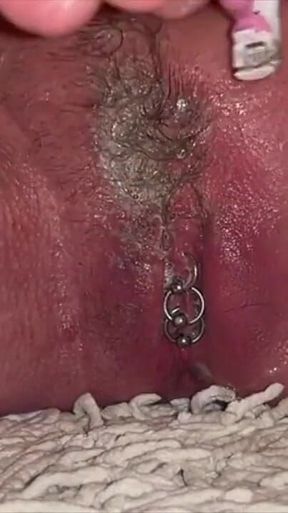 Shaving My Pierced Pussy