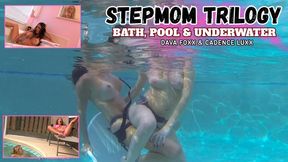 Step-Mother & Step-Daughter: Bath, Pool & Underwater - Dava Foxx & Cadence Luxx 4K