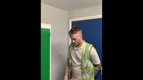 Engineer masturbating at work