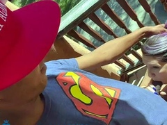 Cuckolding housewife sucking and fucking big black cock