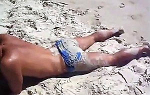 Men in tight spandex lycra jeans and speedos