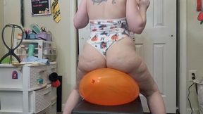 Pumpkin Orange Punch Balloon:: Fingernail Squeeze Pop