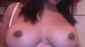Hot Brazilian MILF shows me off her big tits and thick booty on webcam