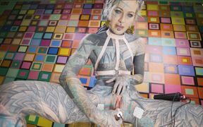 Solo Latex Harness Electro Play - BDSM Kink Session