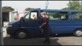 Blonde Babe Sucks Cock in Bathroom and Car