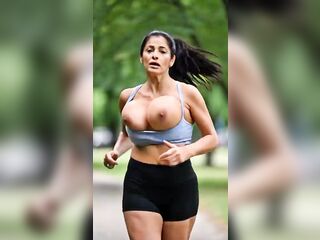Busty Mature Babes Running in Park - Wild Melons Outdoor 1 [AI generated]
