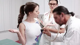 Fit gymnast seduces her doctor with her tight pussy to hide her test results