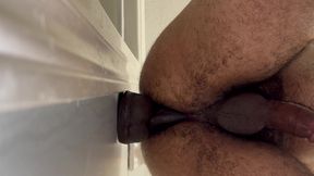 Taking huge dildo up my ass