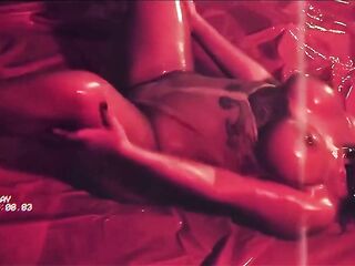 Ms Red X Likes to Be Glazed Disrobe Tease