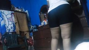 Big ass Latina brunette in POV