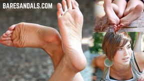 Ginevra's stunning long toes, flexible soles, and slender feet - Video update 13288 - 4K video