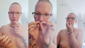 join me as i attempt to stretch my septum piercing up to 6g(4mm) so i can put an even thicker ring in it.