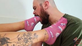 Foot gagging, part 2, by Pietra Hunter and Slave, FULL HD