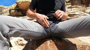 Pissing My Jeans and Jerking off Out in the Desert