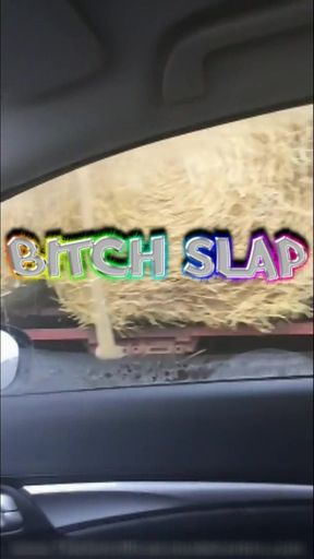 Spanking in car super slow motion