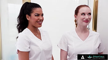 NURU MASSAGE - Two Masseuses Madison Morgan And Maya Farrell Battle To Give The Best Massage EVER!
