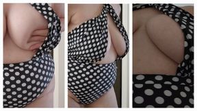 POLKA DOT BATHING SUIT TEASE