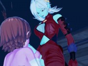 Supreame Kai Chronoa sucks Towa's dick, has doggystyle orgasm. Dragon Ball Xenoverse Futanari Hentai