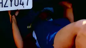 Gorgeous brunette slut received a nice cock from behind