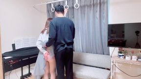 吊り革が届いたから彼女と電車ごっこしてお尻を触りまくったら楽しすぎて大興奮-素人カップル/日本人/イメージプレイ/個人撮影